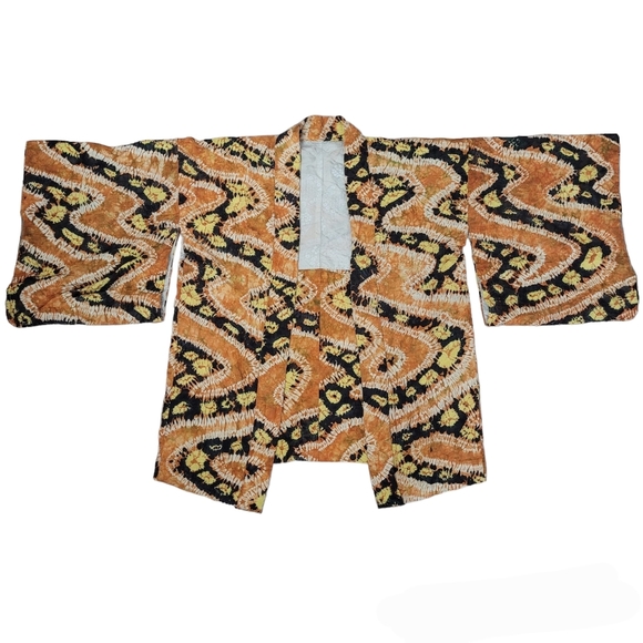 Handmade orange kimono jacket - Picture 2 of 11